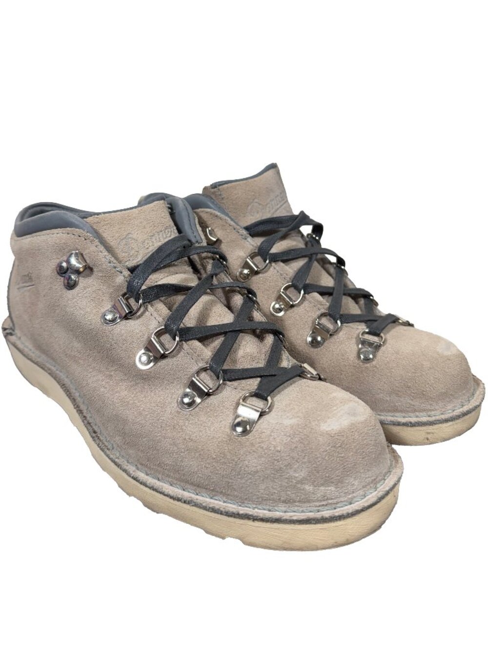 54316 - Danner Tramline Grey Vibram Sole Suede Hiking Boots men's US8 EE